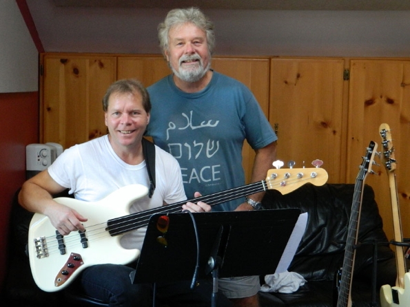 Carey and Reid in the control room